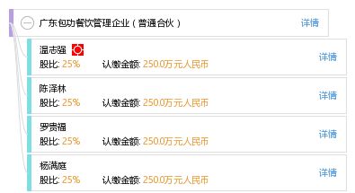 廣東包功餐飲管理企業 普通合伙