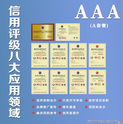 AAA企業(yè)信用等級評價