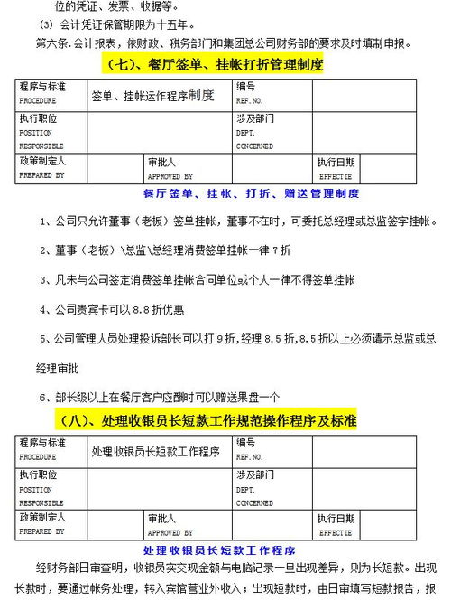 35頁看破餐飲會計工作,萬字深度解析,餐飲業財務部崗位職責